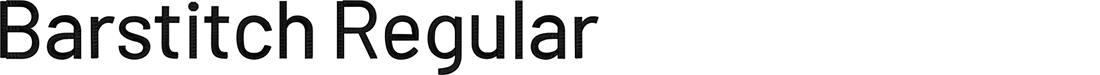 Barstitch regular satin embroidery font preview
