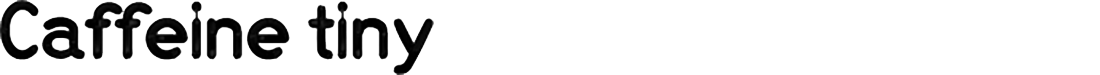 Caffeine tiny satin embroidery font preview
