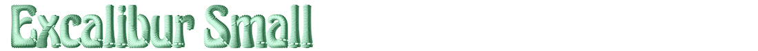 Excalibur small embroidery font stitch preview
