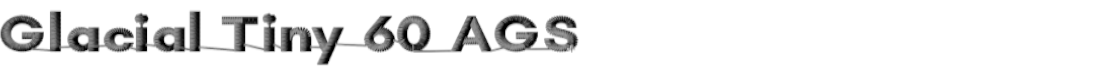 Glacial Tiny 60 AGS satin embroidery font preview
