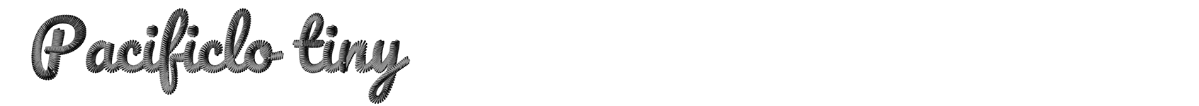 Pacificlo tiny embroidery font stitch preview